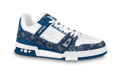 louis vuitton mens blue sneakers|louis vuitton schoenen wit.